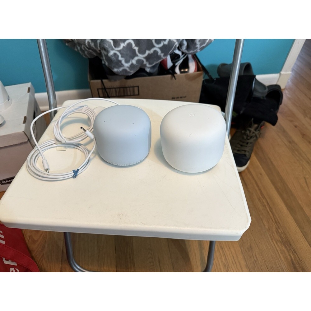 Google Wireless Access Points in White and Light Gray